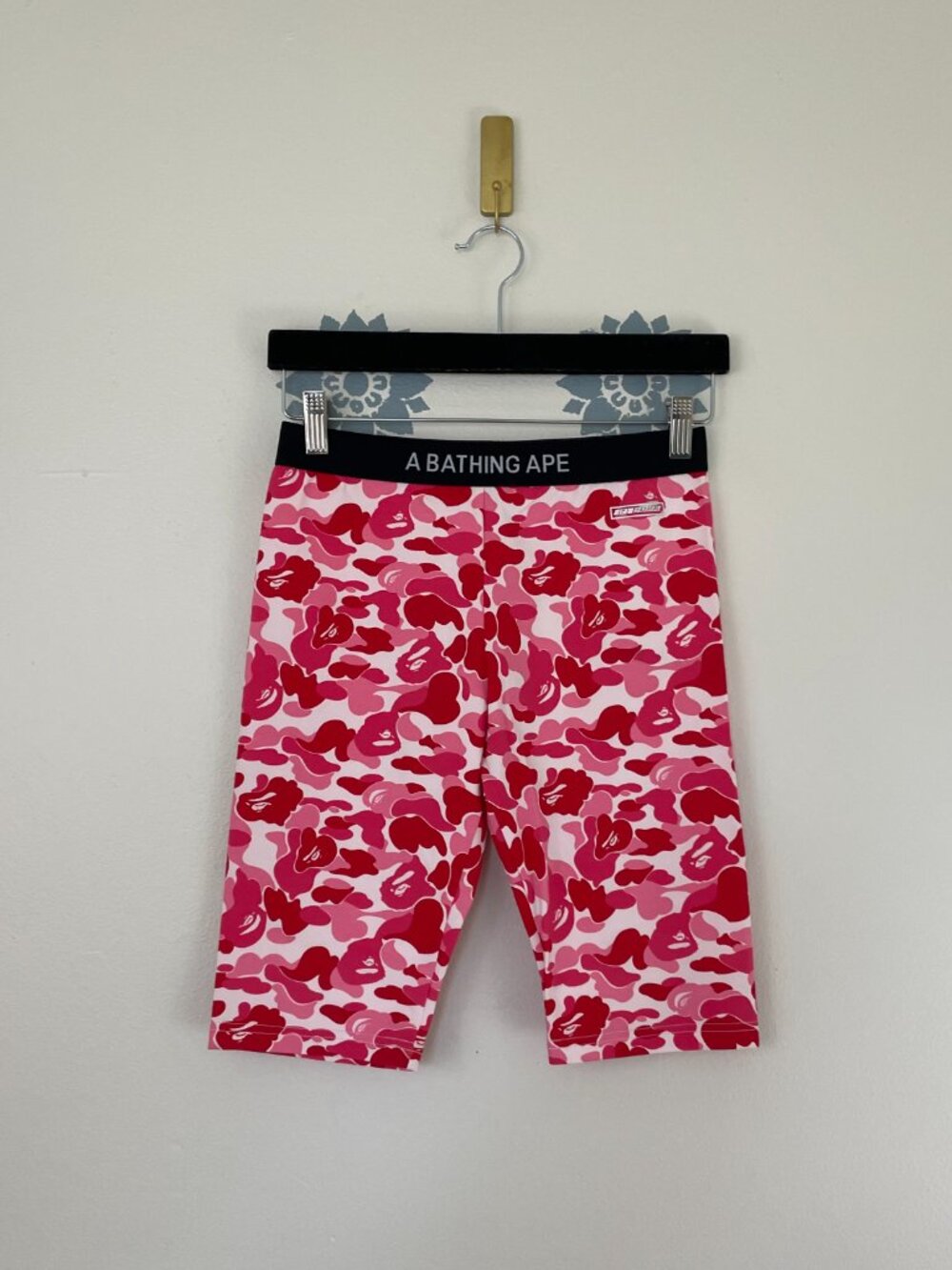 A Bathing Ape Bape ABC Pink Camo Biker Shorts Size Small